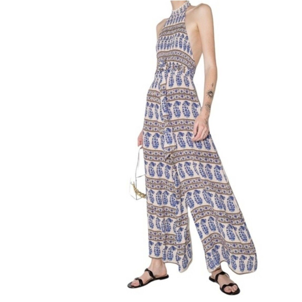 NWT Boteh Lazuli shirred halterneck jumpsuit size 1